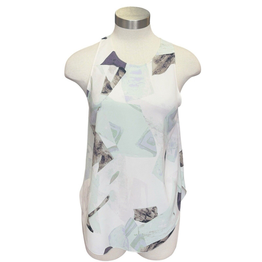 Wilfred Top Sleeveless Japanese Fabric Lightweight Geometric Print Sz. S
